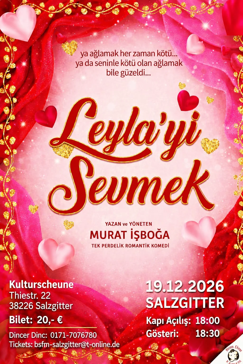 Plakat Leyla'yi Sevmek - Theaterabend am 19. Dezember 2026 in der Kulturscheune Salzgitter